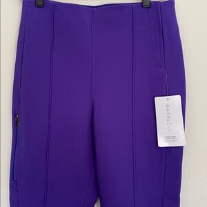 Athleta Skinny Pants Deep Purple Outdoor Sport Zipper M